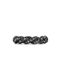 Sculpted Cable Flex Band Ring 18K White Gold
