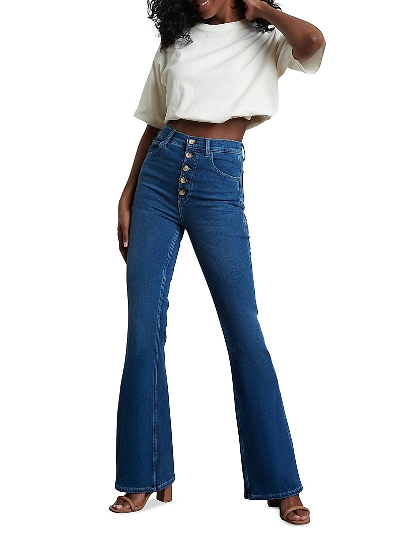 The Ricky High Rise Flare Stretch Jeans