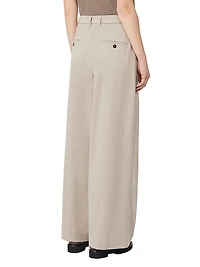 Stretch Drill Wide Leg Trousers