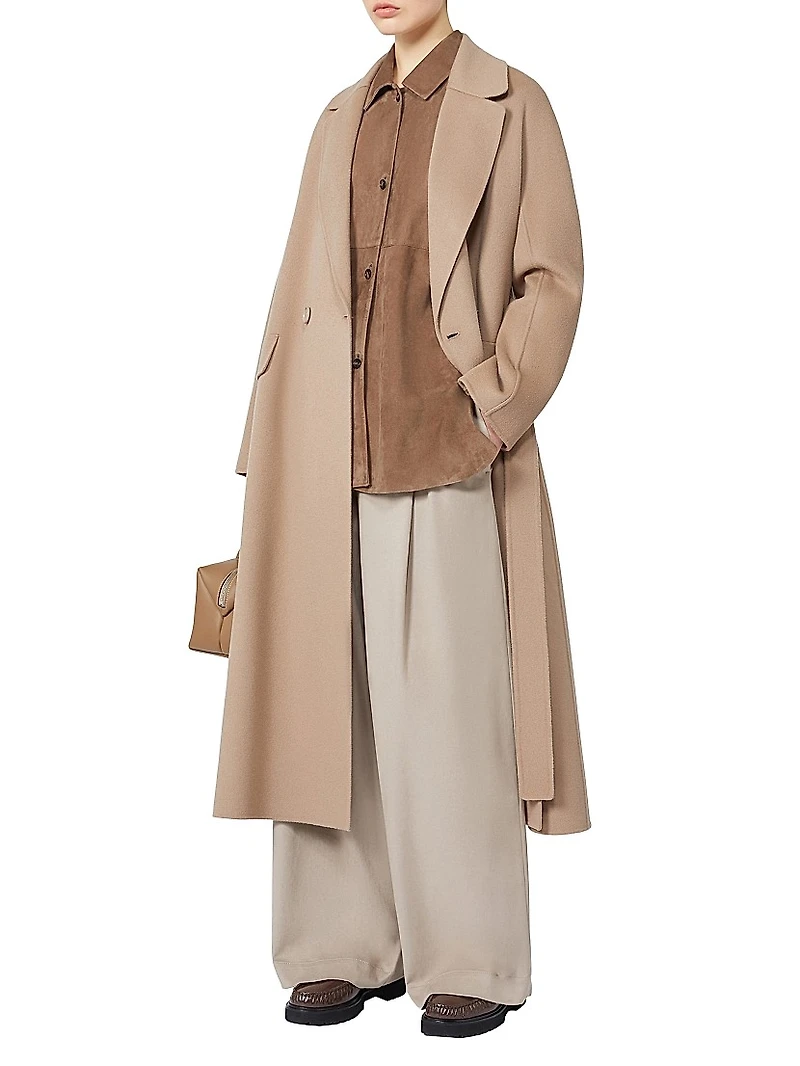 Stretch Drill Wide Leg Trousers