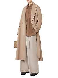 Stretch Drill Wide Leg Trousers