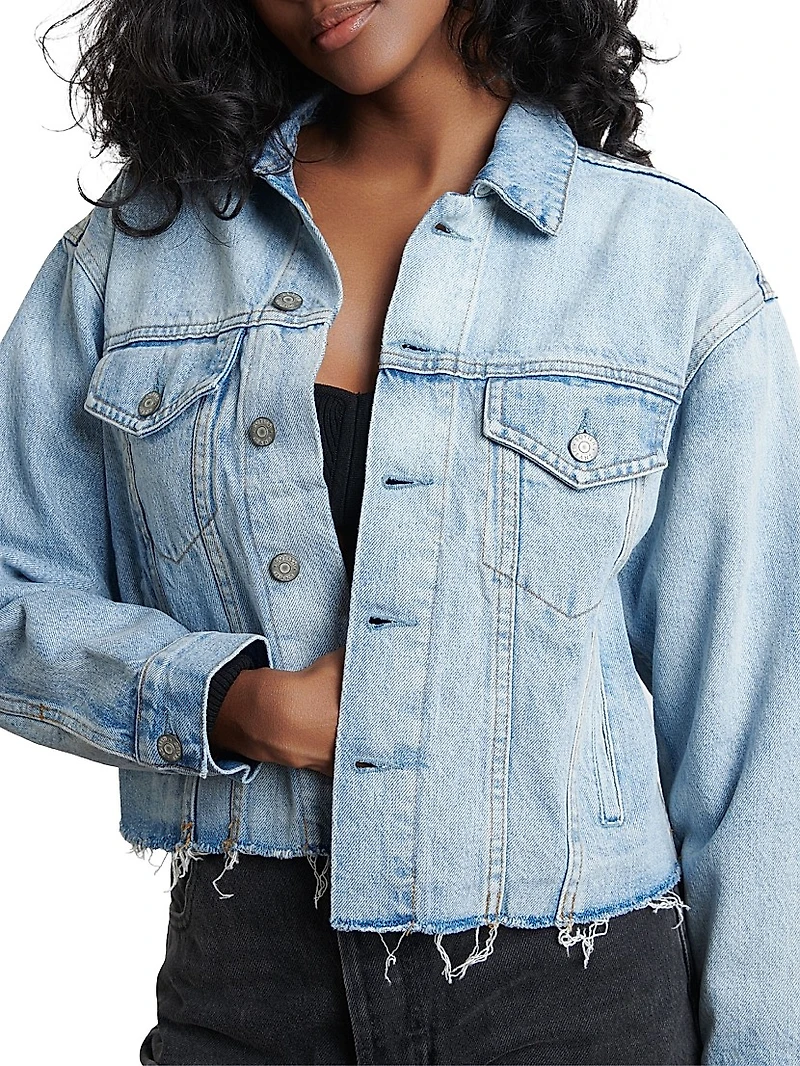 The Harvey Oversized Cutoff Denim Jacket