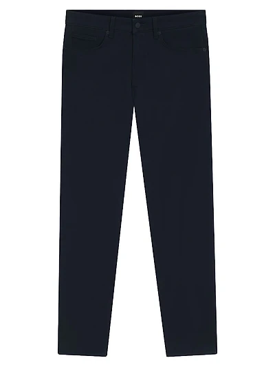 Slim-Fit Pants Micro-Patterned Virgin Wool