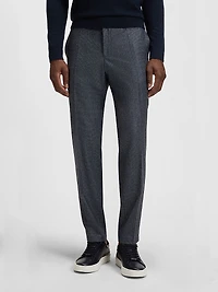 Slim-Fit Pants Micro-Patterned Virgin Wool