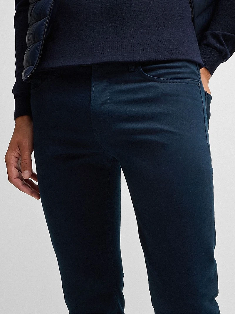 Delaware Slim-Fit Trousers Brushed Satin