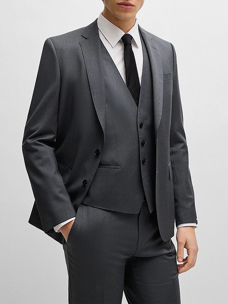 Single-Breasted Waistcoat in Virgin-Wool Serge