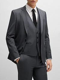 Single-Breasted Waistcoat in Virgin-Wool Serge