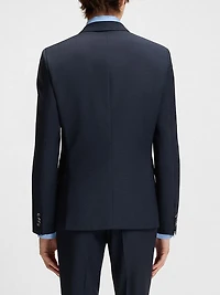 Slim-Fit Suit Micro-Patterned Wool