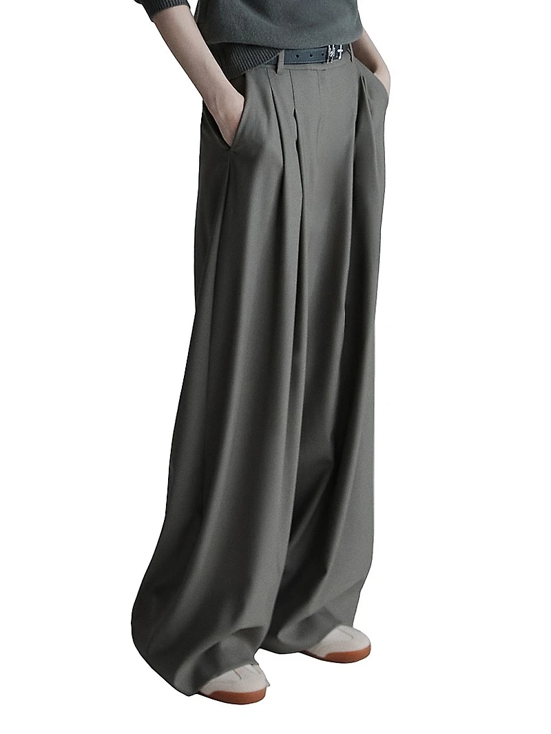 Wide Fit Gabardine Trousers