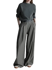 Wide Fit Gabardine Trousers