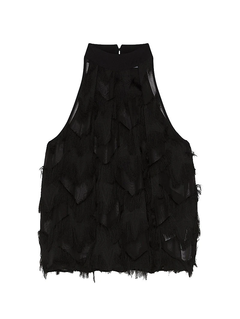 Sleeveless Fil Coupé Top