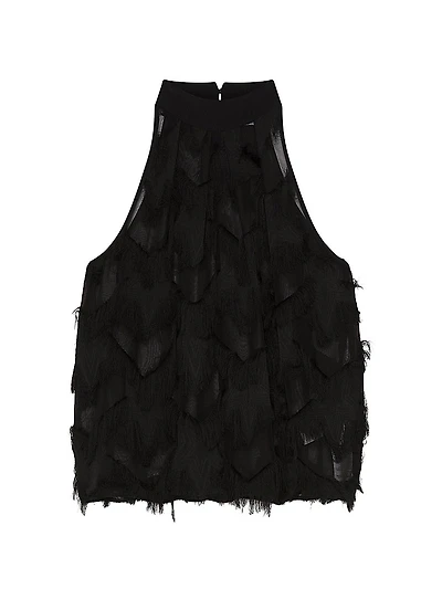 Sleeveless Fil Coupé Top