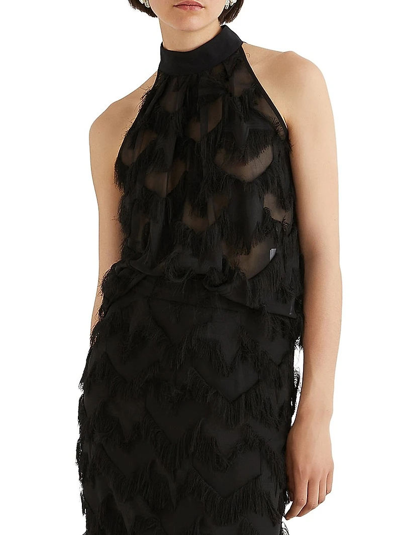 Sleeveless Fil Coupé Top