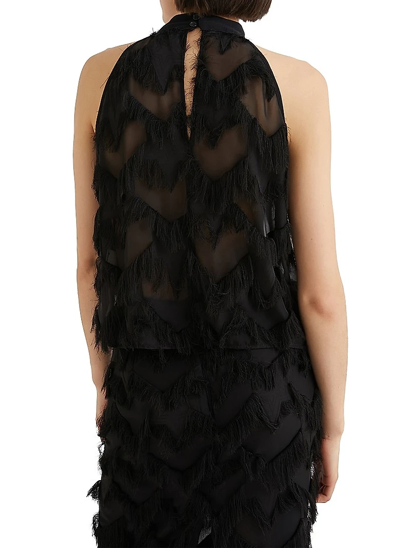 Sleeveless Fil Coupé Top