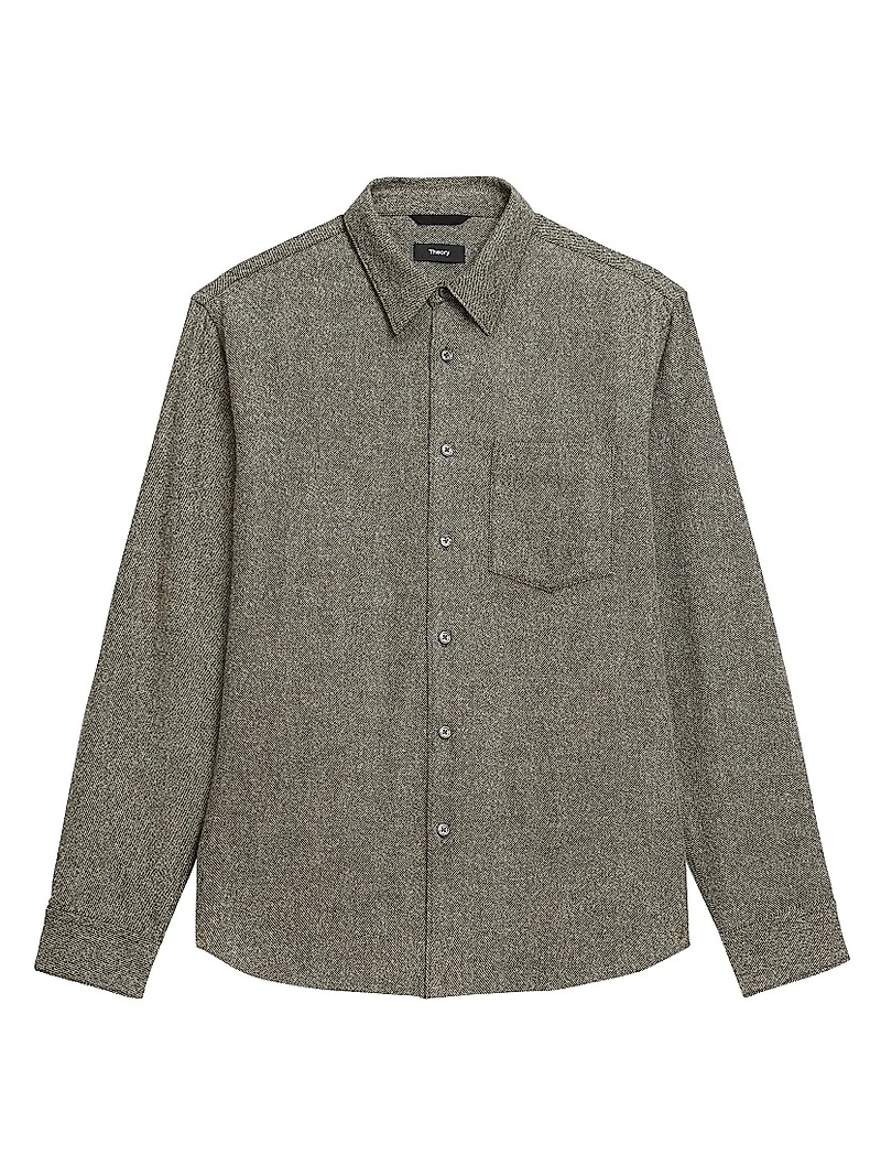 Weekend Herringbone Cotton Flannel Shirt