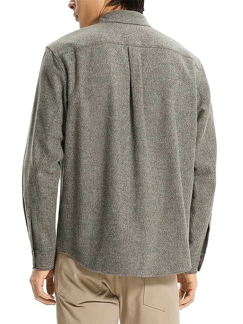 Weekend Herringbone Cotton Flannel Shirt