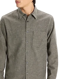 Weekend Herringbone Cotton Flannel Shirt