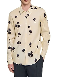 Floral Print Linen Shirt
