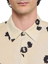 Floral Print Linen Shirt
