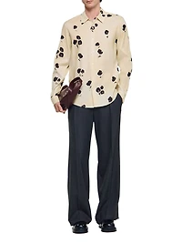 Floral Print Linen Shirt