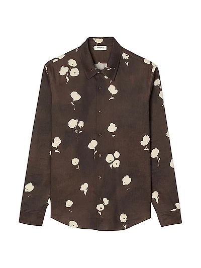 Floral Print Linen Shirt