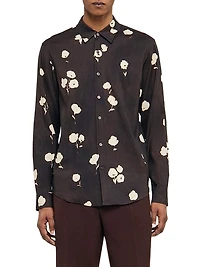 Floral Print Linen Shirt