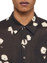 Floral Print Linen Shirt