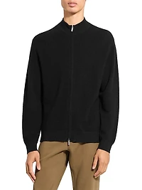 Cashmere Zip-Front Sweater