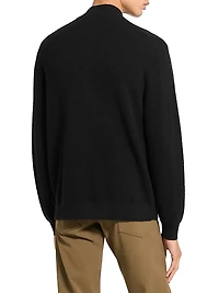 Cashmere Zip-Front Sweater