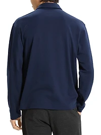 City Cotton Long-Sleeve Polo Shirt