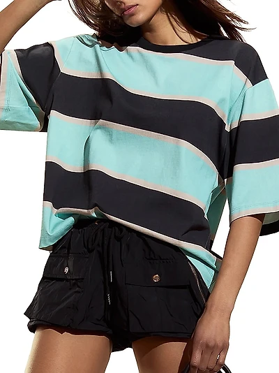 Malibu Striped Oversized T-Shirt