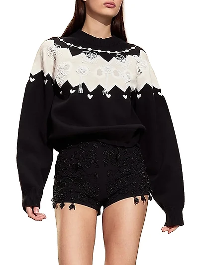 Milei Beaded Knit Sweater