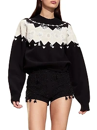 Milei Beaded Knit Sweater