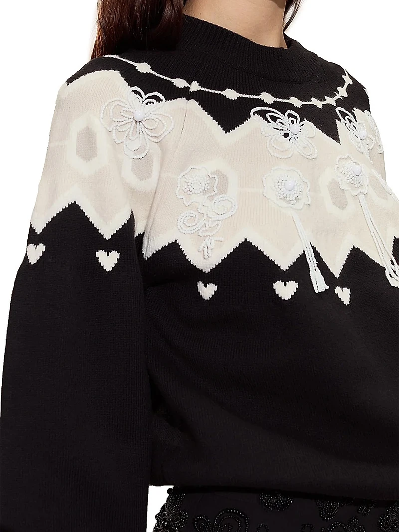 Milei Beaded Knit Sweater