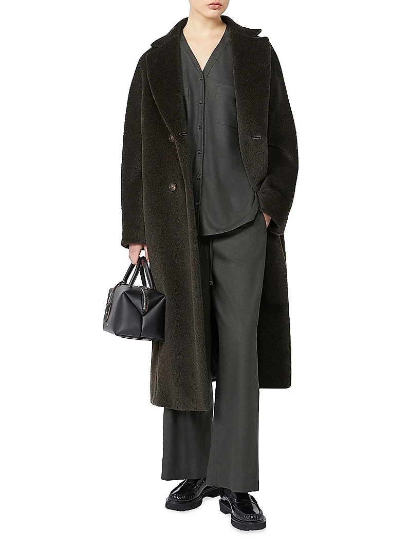 Double Breasted Wool and Alpaca Coat