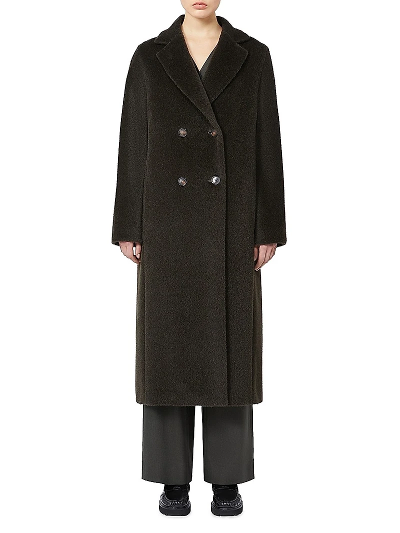 Double Breasted Wool and Alpaca Coat