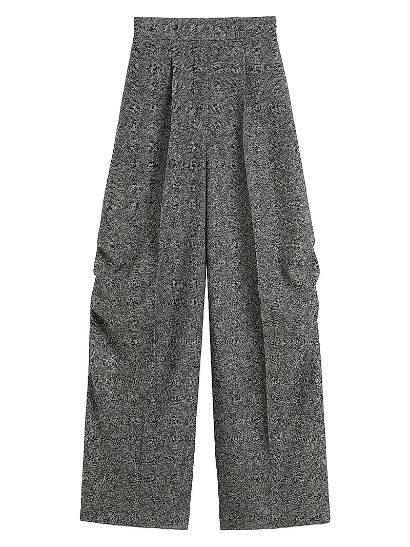 Wool and Silk Tweed Trousers