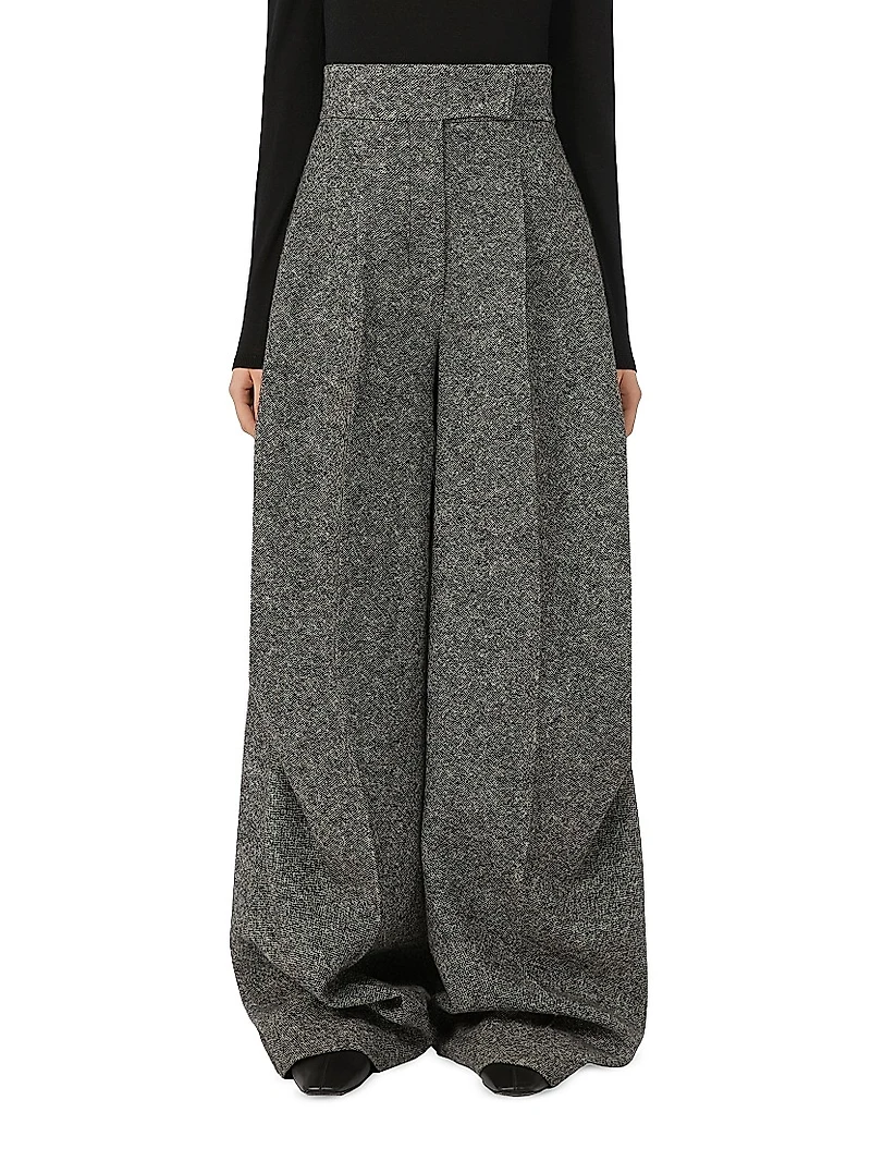 Wool and Silk Tweed Trousers