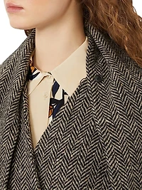 Wool Tweed Wrap Coat