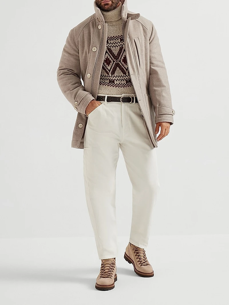 Twisted Cotton Gabardine Ergonomic Trousers