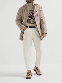 Twisted Cotton Gabardine Ergonomic Trousers