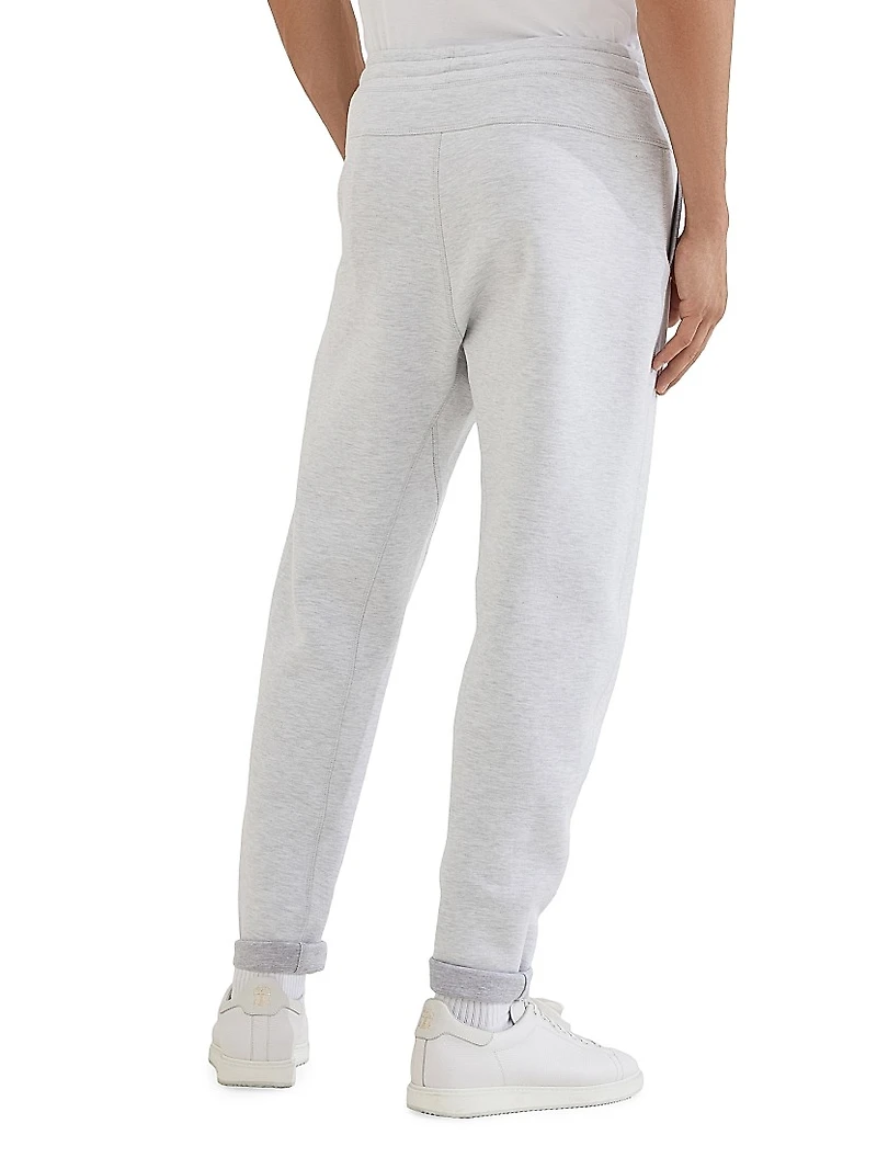 Sea Island Cotton French Terry Double Cloth Trousers
