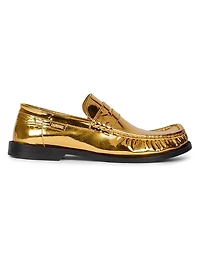 Campo Metallic Leather Penny Loafers