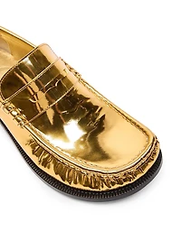 Campo Metallic Leather Penny Loafers