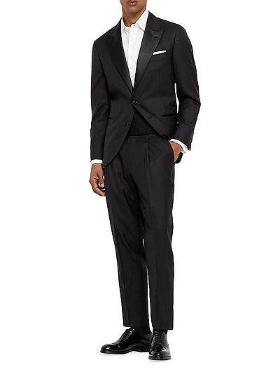Tuxedo with Peak Lapel Jacket and Pleated Trousers
