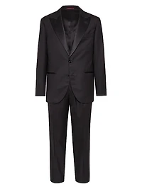 Tuxedo with Peak Lapel Jacket and Pleated Trousers