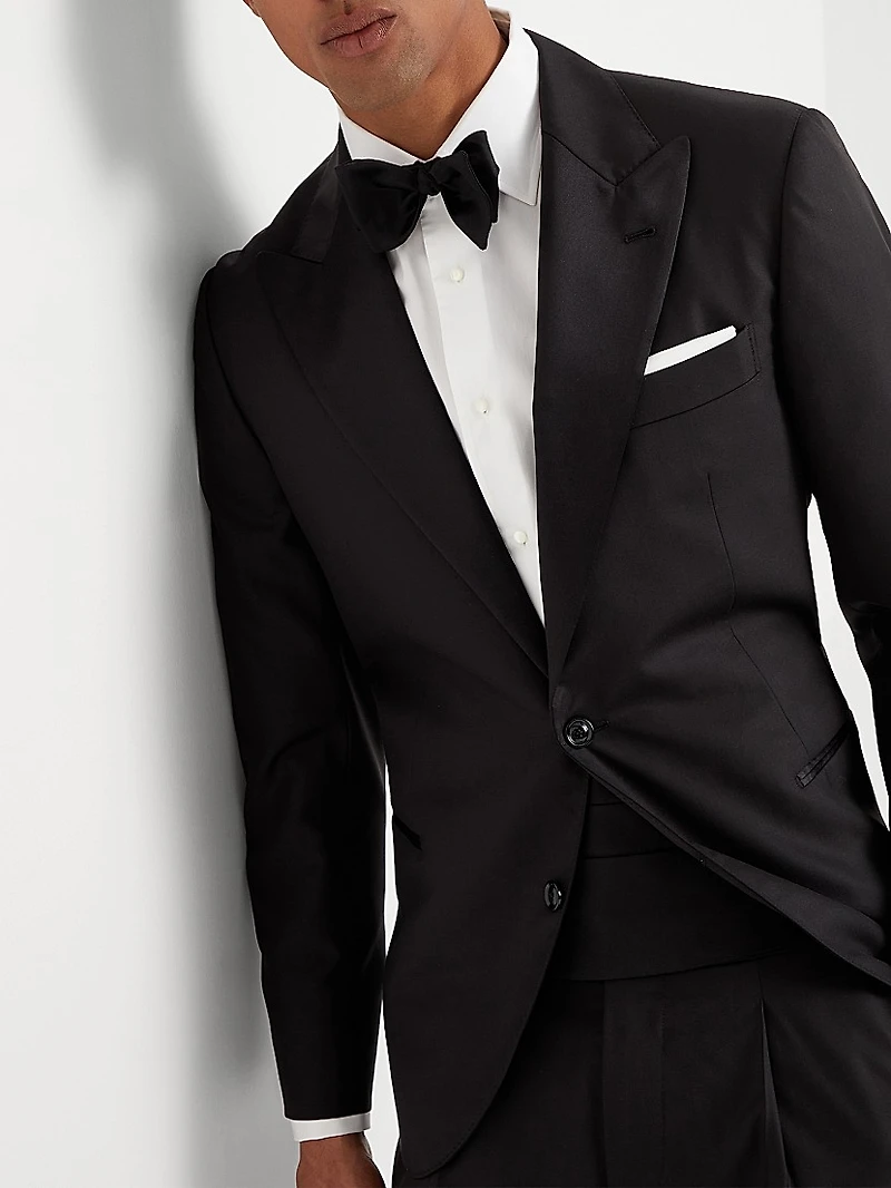 Tuxedo with Peak Lapel Jacket and Pleated Trousers