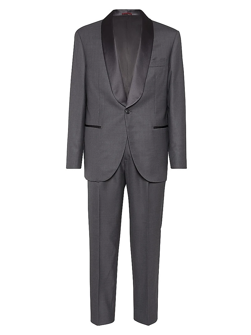 Tuxedo with Shawl Lapel Jacket and Pleated Trousers