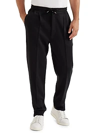 French Terry Double Cloth Trousers with Crête Detail