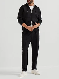 French Terry Double Cloth Trousers with Crête Detail
